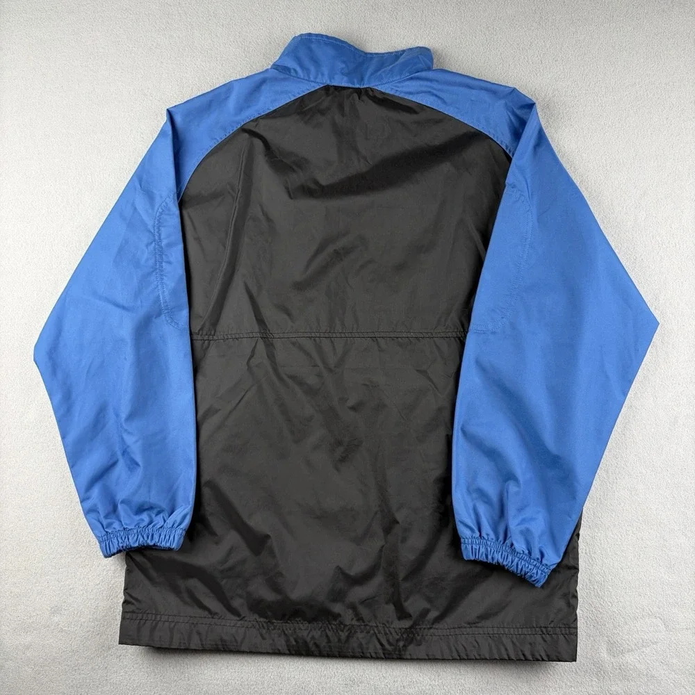Vintage Nike Youth Windbreaker Pullover Jacket Blue Black Size L